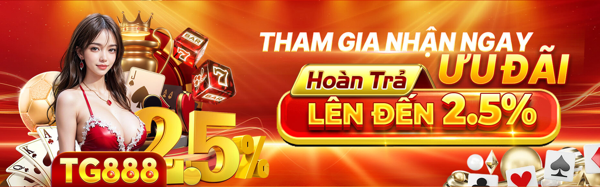 hoàn trả lên đến 2.5%